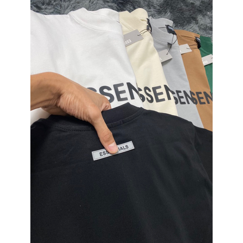 Áo E.S.S.E.N.T.I.A.L.S Chữ Cao Su Dập Nổi, Fom Nam Nữ. 100% Cotton Dl Vải 250gsm