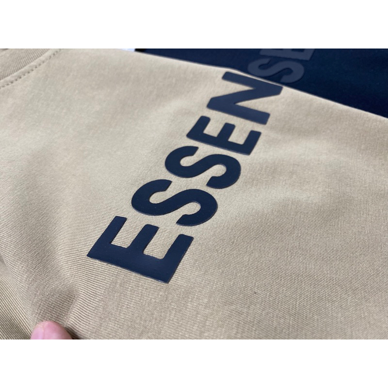 Áo E.S.S.E.N.T.I.A.L.S Chữ Cao Su Dập Nổi, Fom Nam Nữ. 100% Cotton Dl Vải 250gsm