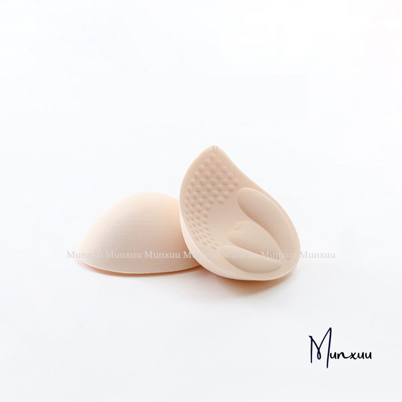 Cặp miếng đệm bra MUNXUU hình giọt nước độn dày có hạt massage thông hơi thoáng khí nâng ngực tự nhiên quyến rũ - PK02