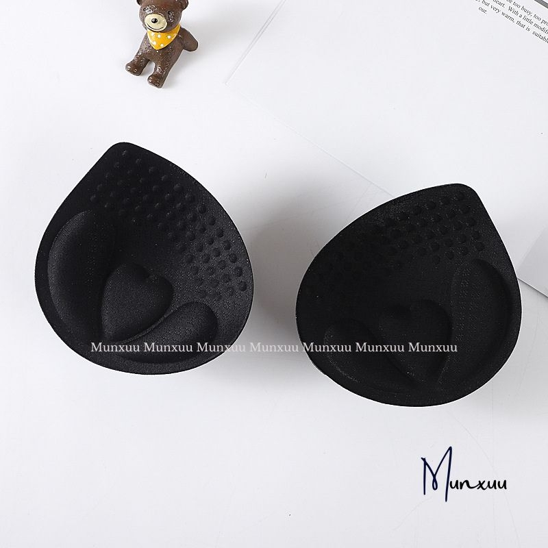 Cặp miếng đệm bra MUNXUU hình giọt nước độn dày có hạt massage thông hơi thoáng khí nâng ngực tự nhiên quyến rũ - PK02