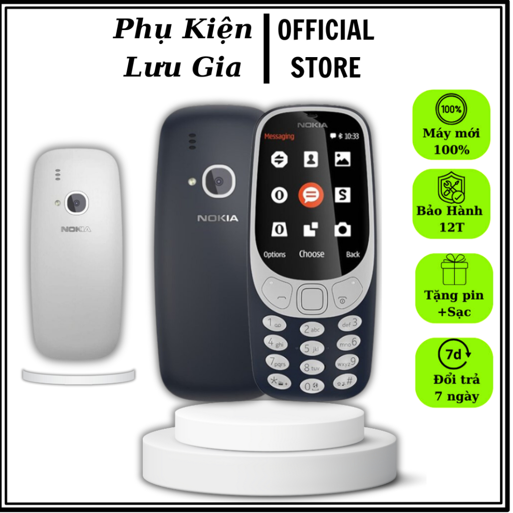 Điện Thoại Bàn Phím Nokia 3310 Sóng 4G, 2 Sim Loa To, Sóng Khỏe