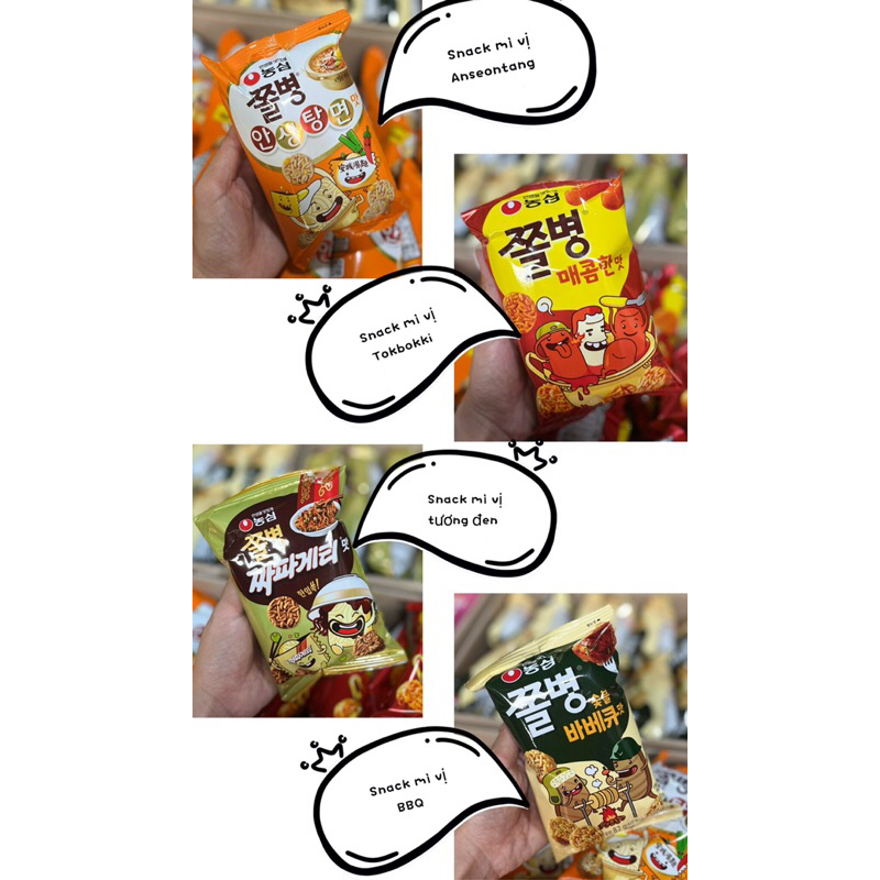 Snack Mì Gói Hàn Dạng Viên Giòn Cho Bé Trên 3T