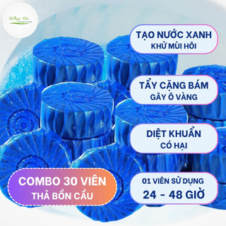 50 Viên thả bồn cầu tạo nước xanh khử mùi, diệt khuẩn