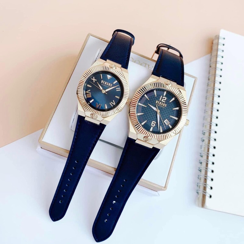 Đồng hồ đôi nam nữ dây da Versus By Versace Echo Park Strap