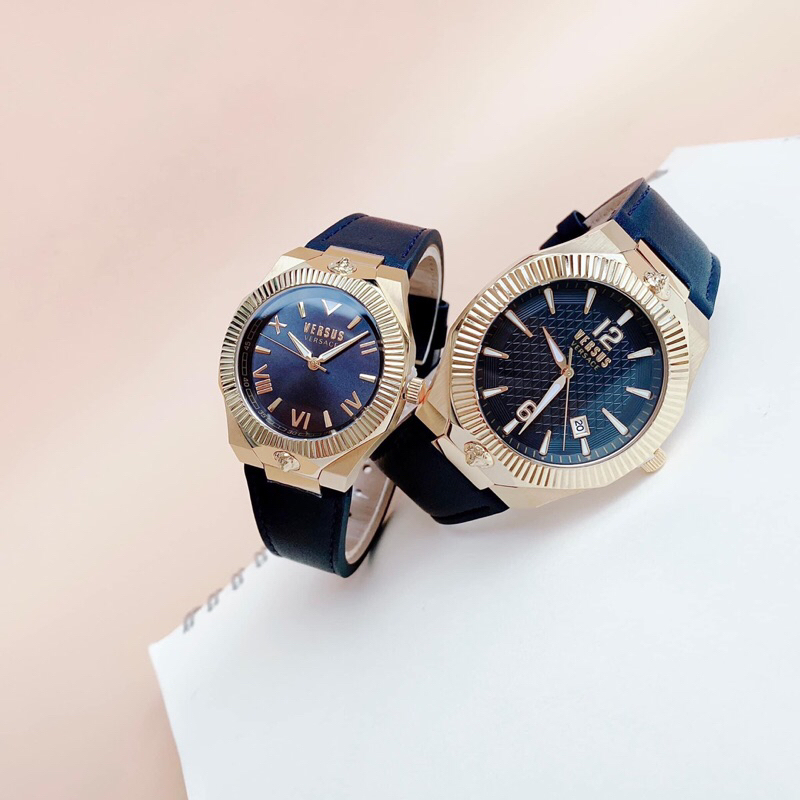 Đồng hồ đôi nam nữ dây da Versus By Versace Echo Park Strap