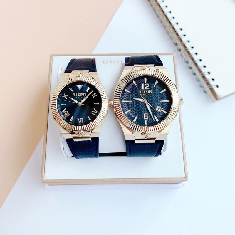 Đồng hồ đôi nam nữ dây da Versus By Versace Echo Park Strap