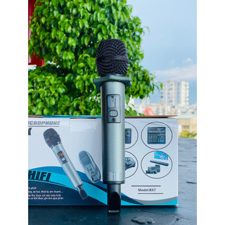 Micro karaoke ô tô đa năng bluetooth cao cấp BX7 cân mọi loa tivi, vi tính, harman kardon, loa kéo, loa ô tô bảo bh 12th