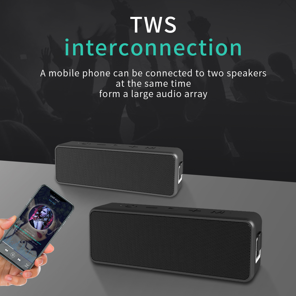 Loa LenoPlay R5| Loa nghe nhạc Bluetooth Công suất 20W, Pin 3600mAh, Kháng nước IPX7 - Chính hãng, Bảo hành 12th - OBIBI