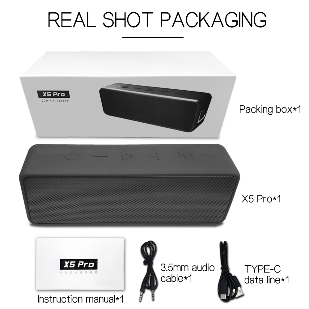 Loa LenoPlay R5| Loa nghe nhạc Bluetooth Công suất 20W, Pin 3600mAh, Kháng nước IPX7 - Chính hãng, Bảo hành 12th - OBIBI