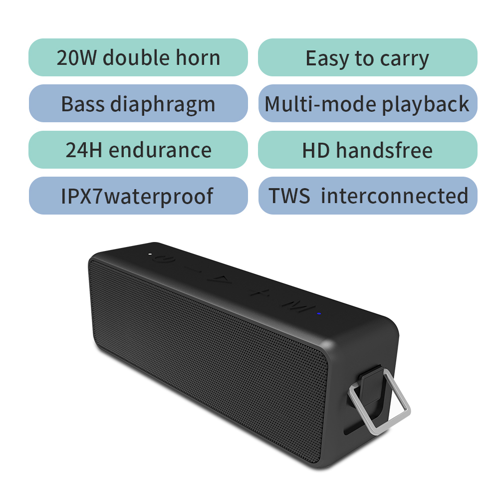Loa LenoPlay R5| Loa nghe nhạc Bluetooth Công suất 20W, Pin 3600mAh, Kháng nước IPX7 - Chính hãng, Bảo hành 12th - OBIBI