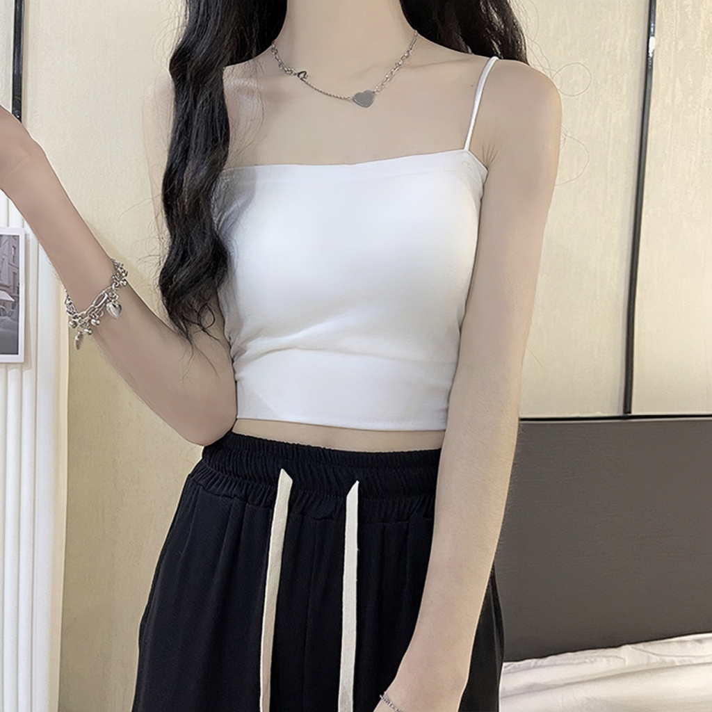 Áo ba lỗ nữ croptop sát nách, áo 2 dây kiểu ôm body tank top chất cotton co giãn bốn chiều mặt vải đanh mịn, phối kiểu..