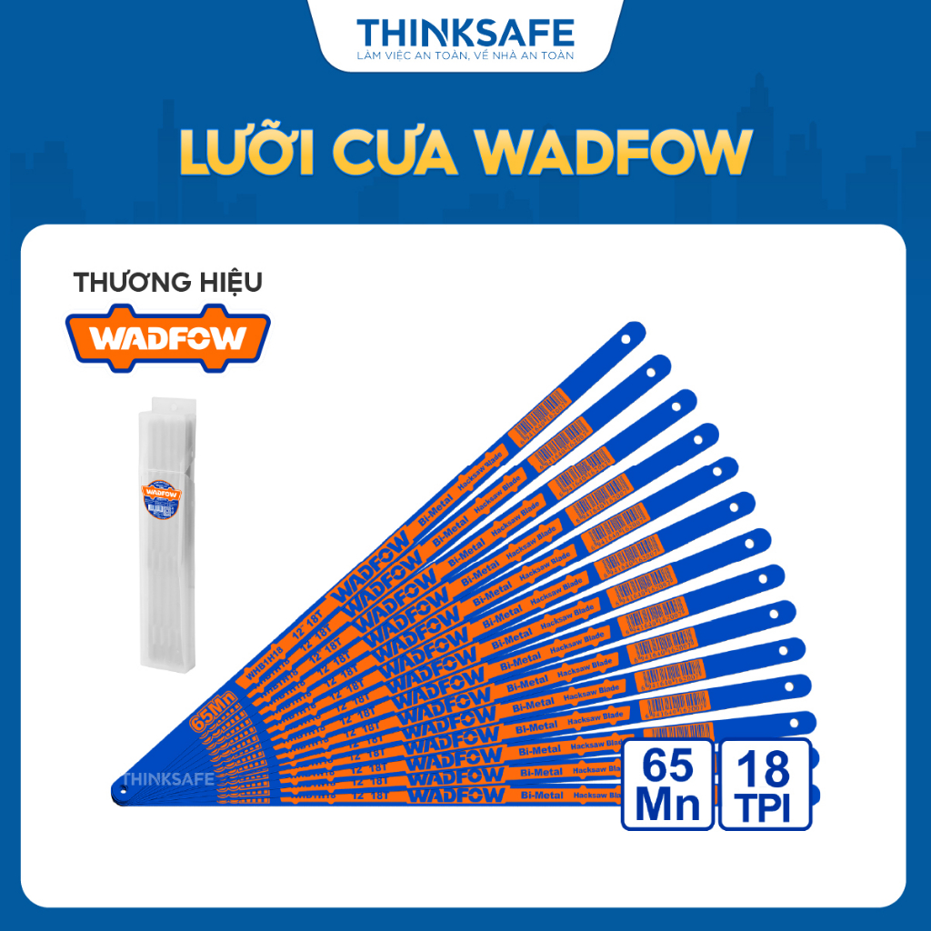 Lưỡi cưa khung cưa sắt Wadfow WHB1H18 kích thước 12 inch 300mm số răng 18T chất liệu thép 65Mn cao cấp bền bỉ - Thinksaf