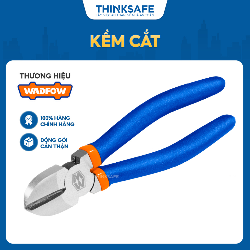 Kìm cắt dây điện Wadfow WPL3946 WPL3947 Kìm điện 6inch và 7inch, mũi ngắn Kìm cắt chân linh kiện chính hãng - Thinksafe