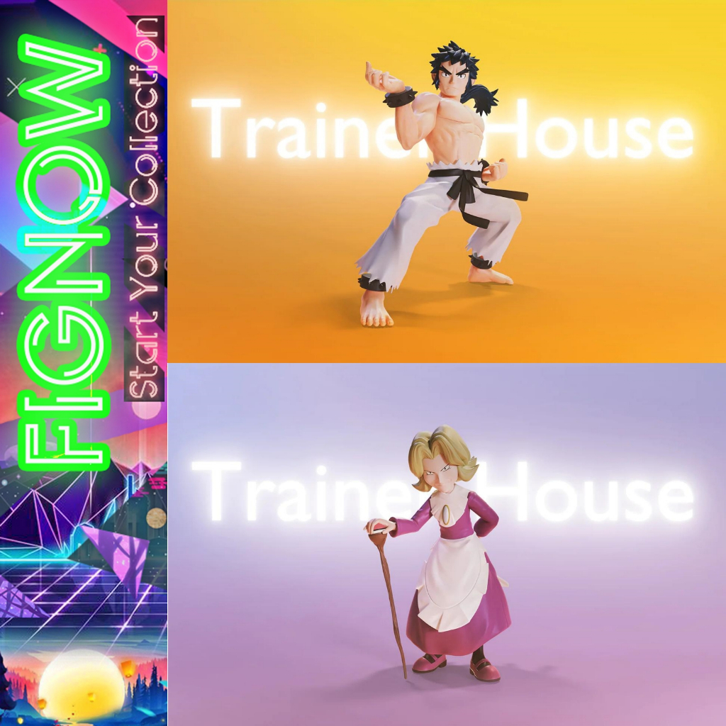 Mô hình Resin chính hãng Studio Trainer House GK Scale World 1/20 Elite Four Pokemon Trainer Bruno & Agatha