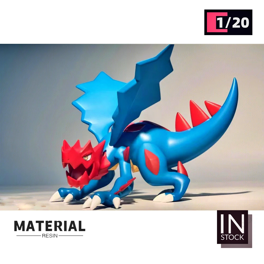 Mô hình Resin chính hãng Studio BQG GK Scale World 1/20 Trainer Iris & Pokemon Druddigon - Pokemon Unova Region