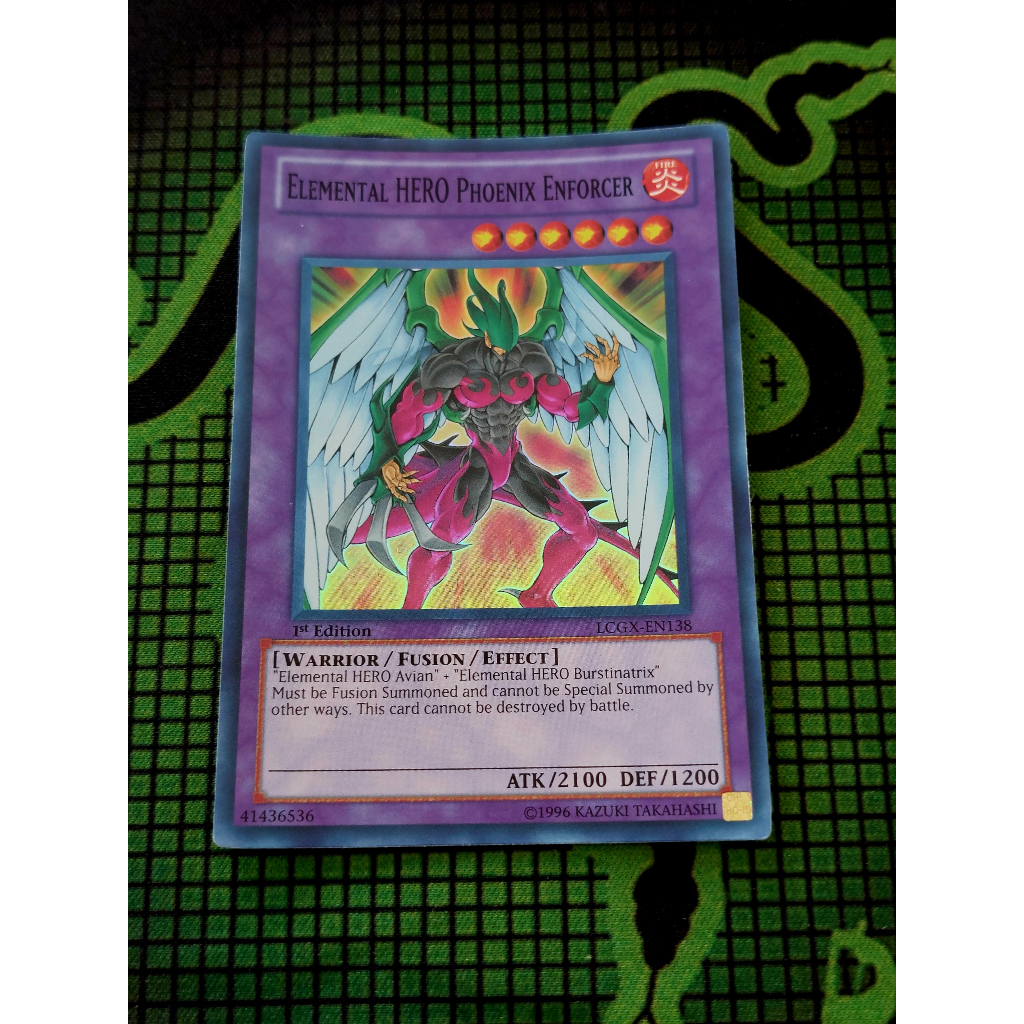 Thẻ Bài Mint90 Yugioh Monster Elemental Hero Phoenix Enforcer - LCGX-EN138 - Super