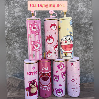 Ly giữ nhiệt hình trụ có nắp xoáy, tặng 1 túi trong,1 cọ rửa ống hút,1 nút bịt ống hút