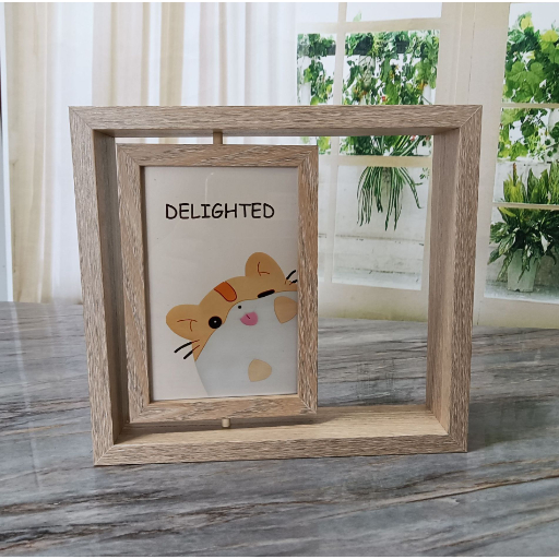 Khung Ảnh Để Bàn gỗ mộc có móc kèm KA4 Khung Hình Để Bàn kèm chân đế 20.5x22.5cm