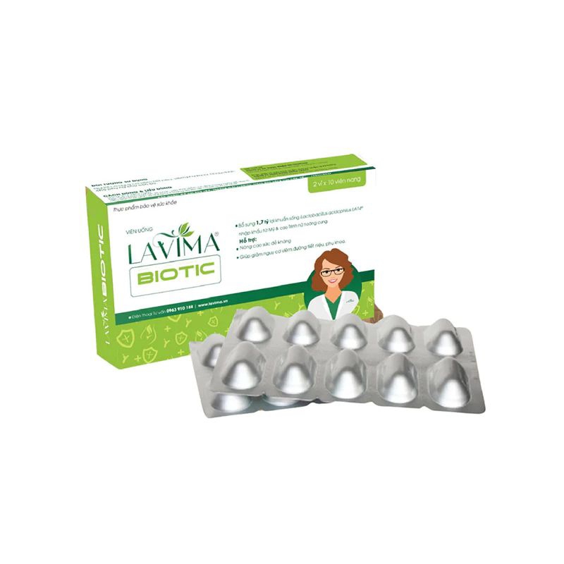 LAVIMA men vi sinh dùng cho vùng kín phụ nữ hộp 20 viên