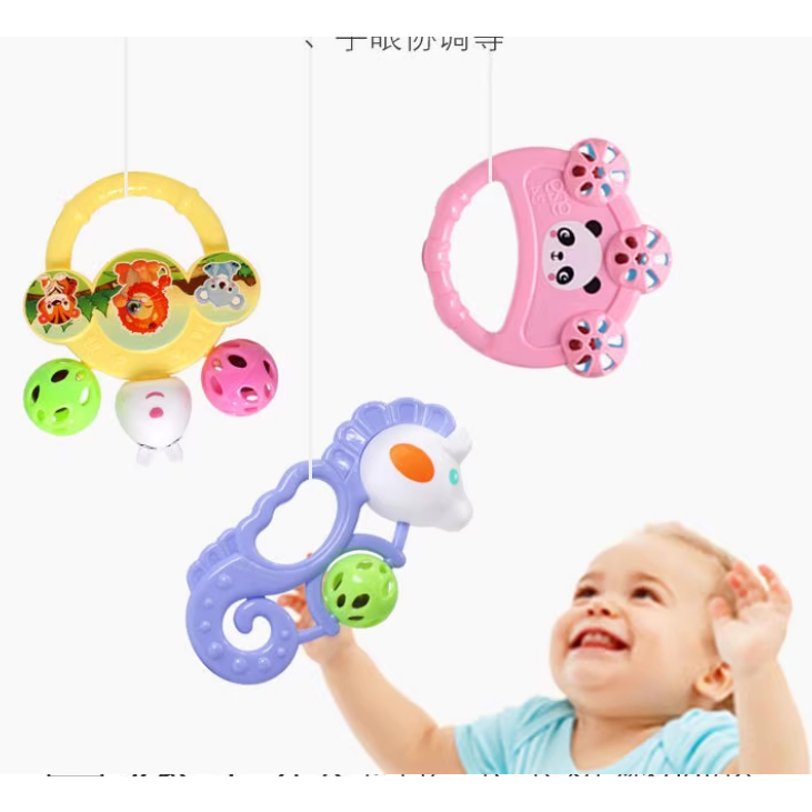 [TẶNG 1 VÒNG DÂU TẰM] Bộ đồ chơi xúc xắc lục lạc 7 món cho bé sơ sinh
