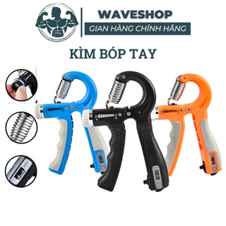 Kìm bóp tay Wave Shop dụng cụ tập cơ tay tại có lò xo điều chỉnh lực có đếm số tự động 10-60kg cao cấp