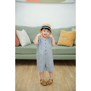 Bộ Đồ Liền Thân Trẻ Em / Jumpsuit Jean Cho Bé / Jum Linen Phong Cách Hàn Quốc - SERKAN OVERALL - JSL005 - SAOLA CLOTHING