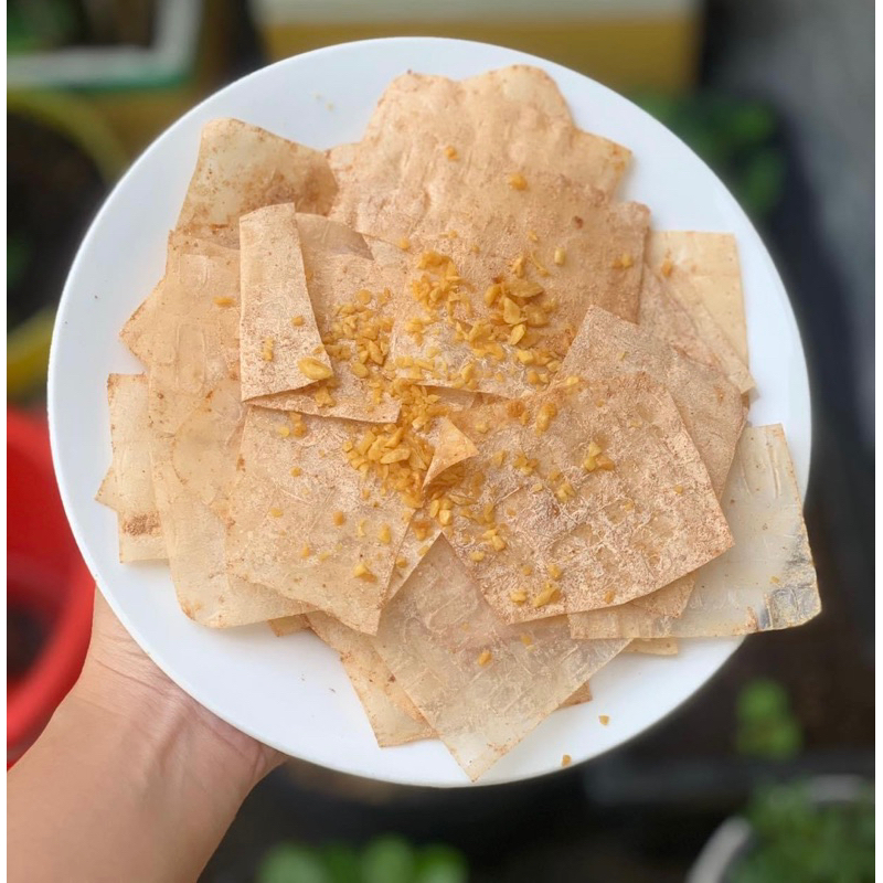 Bánh tráng xì ke muối nhuyễn tỏi siêu ngon