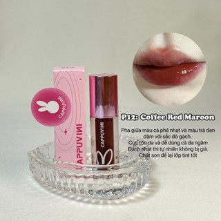   đơn từ 2 son tặng kèm gương  Son thỏ hồng Cappuvini siêu mềm mịn bền màu 