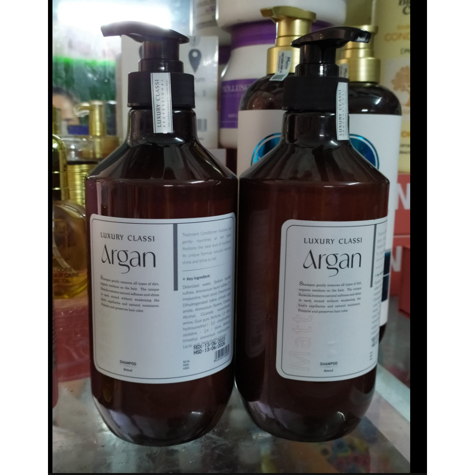 Dầu Gội Xả Argan LUXURY Classi Hương nước hoa 800ml