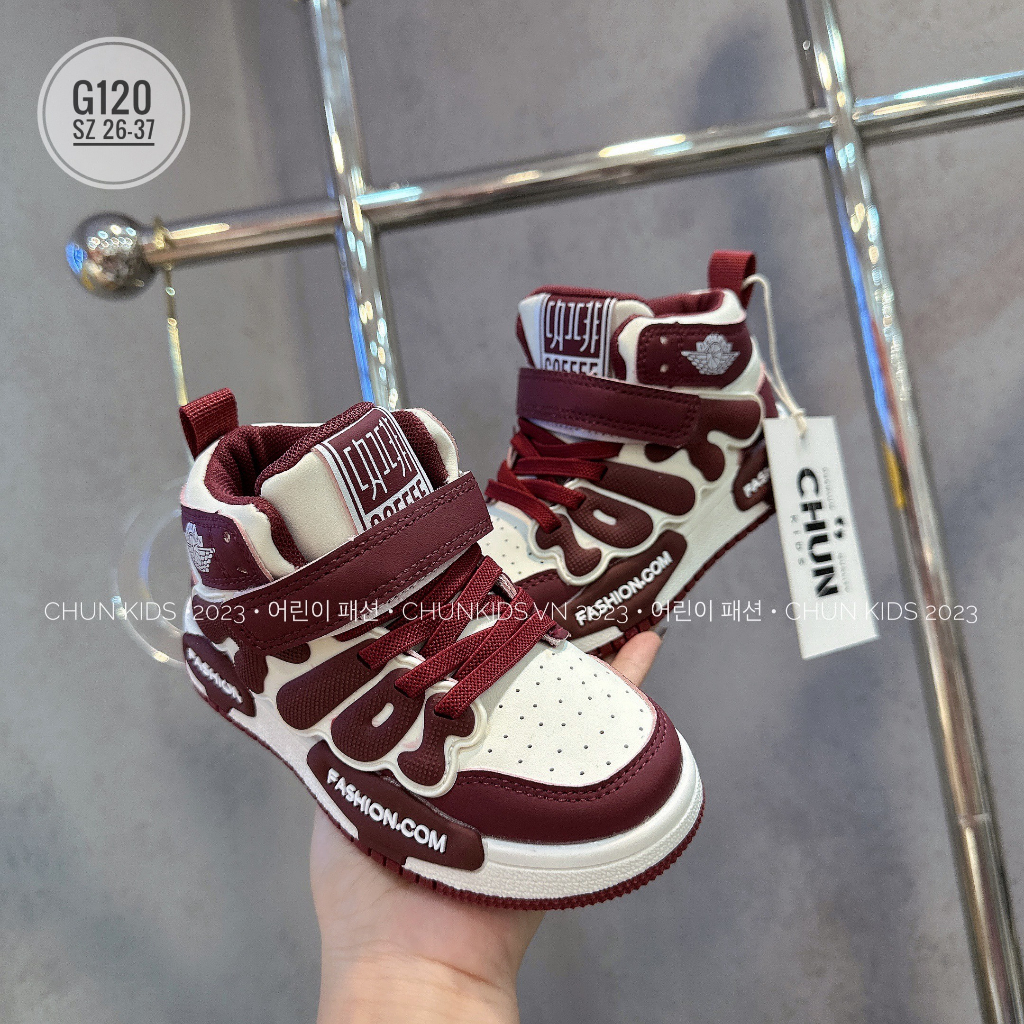 G120 - GIÀY sneaker cao cổ KIDS logo AJR JOBAN cho Bé