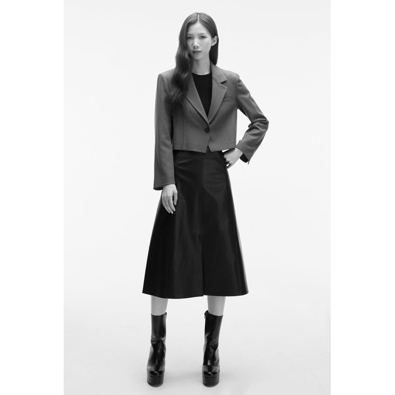 HIPU.VNXK - ÁO BLAZER EXPRESS CROPTOP TAY DÀI 1 NÚT.