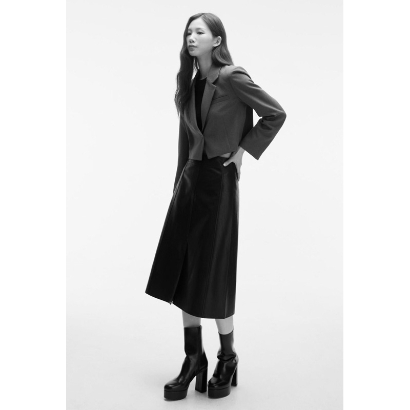 HIPU.VNXK - ÁO BLAZER EXPRESS CROPTOP TAY DÀI 1 NÚT.