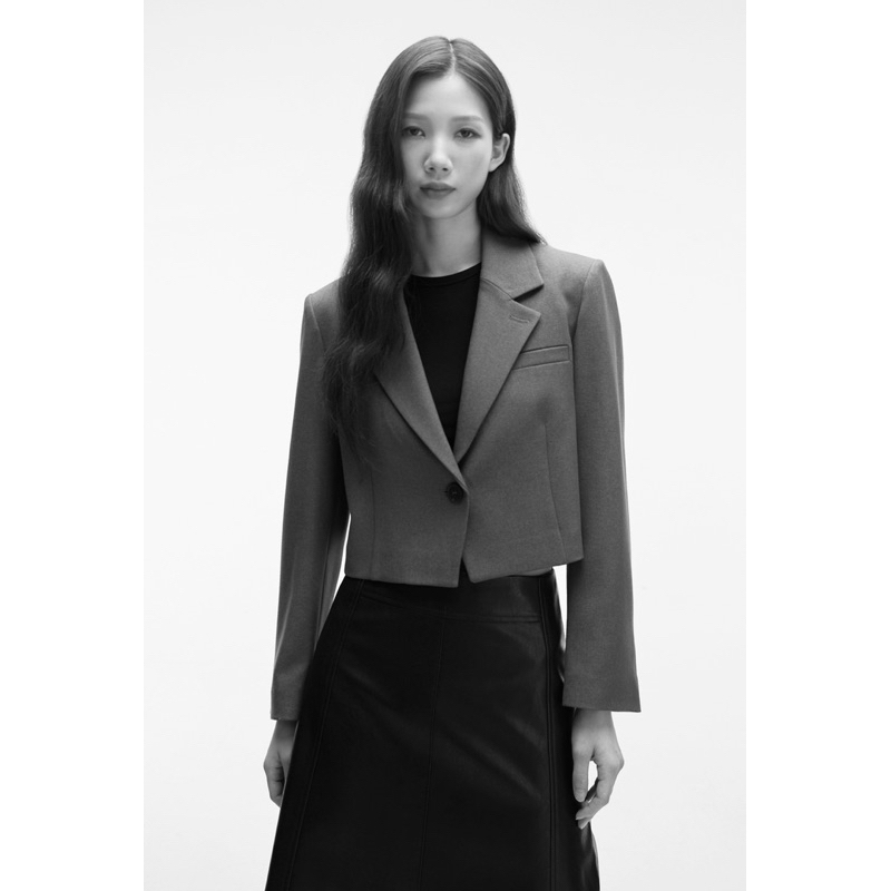 HIPU.VNXK - ÁO BLAZER EXPRESS CROPTOP TAY DÀI 1 NÚT.