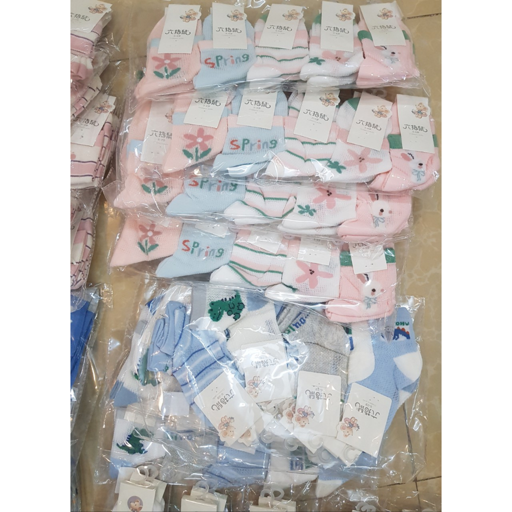 SET 5 ĐÔI TẤT LƯỚI COTTON THOÁNG KHÍ CHO BÉ TRAI VÀ GÁI 0-9 TUỔI SIÊU DỄ THƯƠNG NHÉ