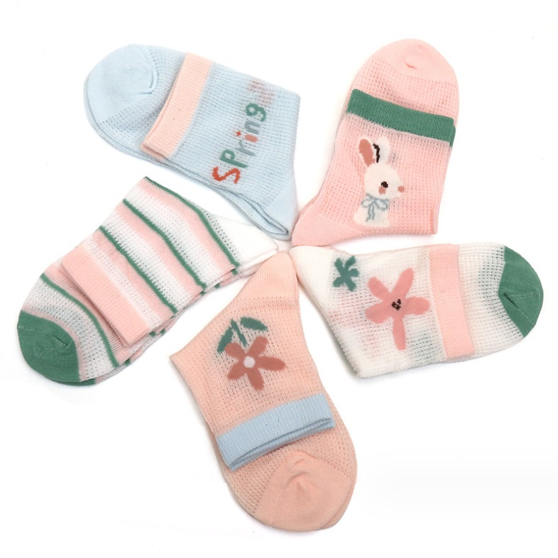 SET 5 ĐÔI TẤT LƯỚI COTTON THOÁNG KHÍ CHO BÉ TRAI VÀ GÁI 0-9 TUỔI SIÊU DỄ THƯƠNG NHÉ