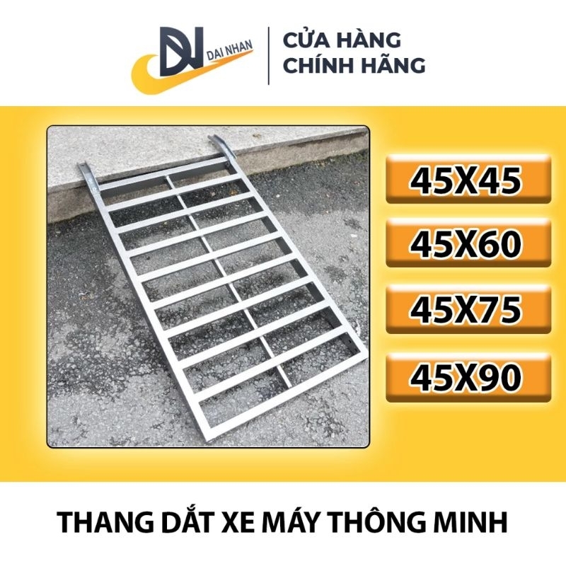 Thang dắt xe (cầu dắt xe máy) máy thông minh, chất liệu thép chắc chắn, sơn tĩnh điện tải trọng lớn