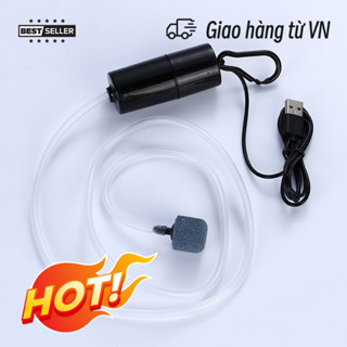 [người bán địa phương]Máy Sủi Oxy Mini Kết Nối USB - Sục Khí Oxi Cho Bể Cá Cảnh Siêu Êm Và Nhẹ [SỦI USB]