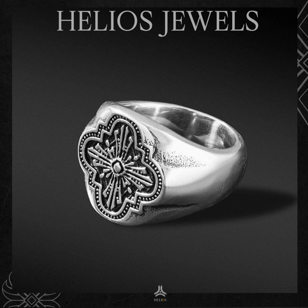 Nhẫn thời trang nam phong cách Hiphop Helios Symmetry - Nhẫn chất liệu Titan không gỉ