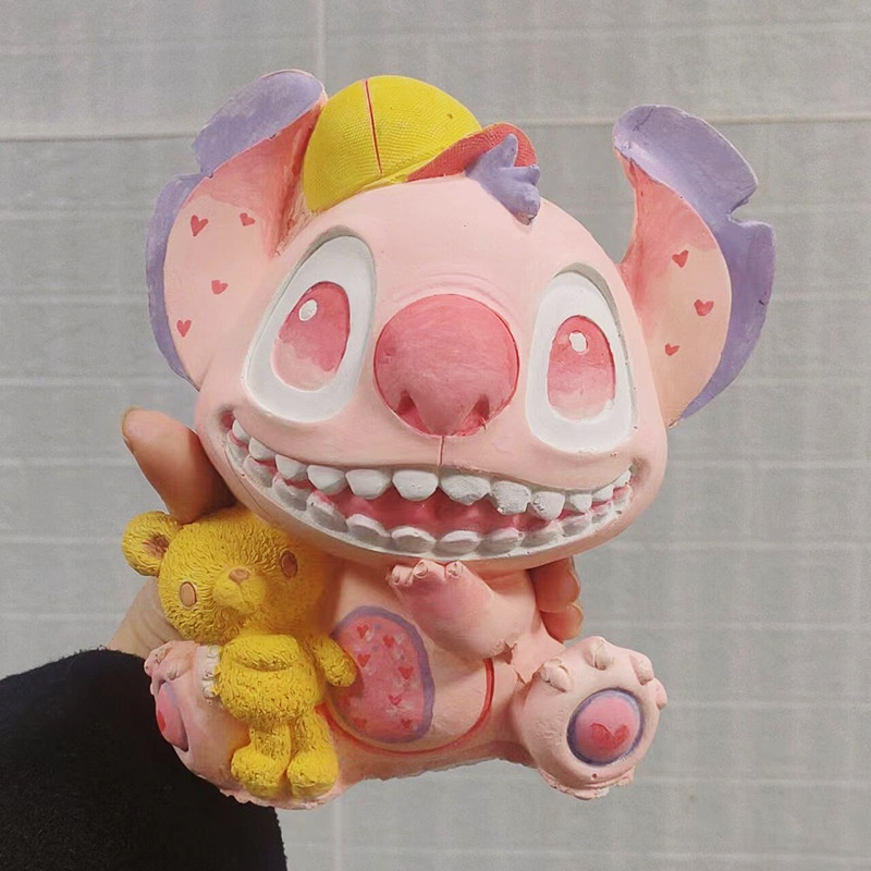 ( MUA 1 TẶNG 1 MINI) Tượng thạch cao tô màu Stitch