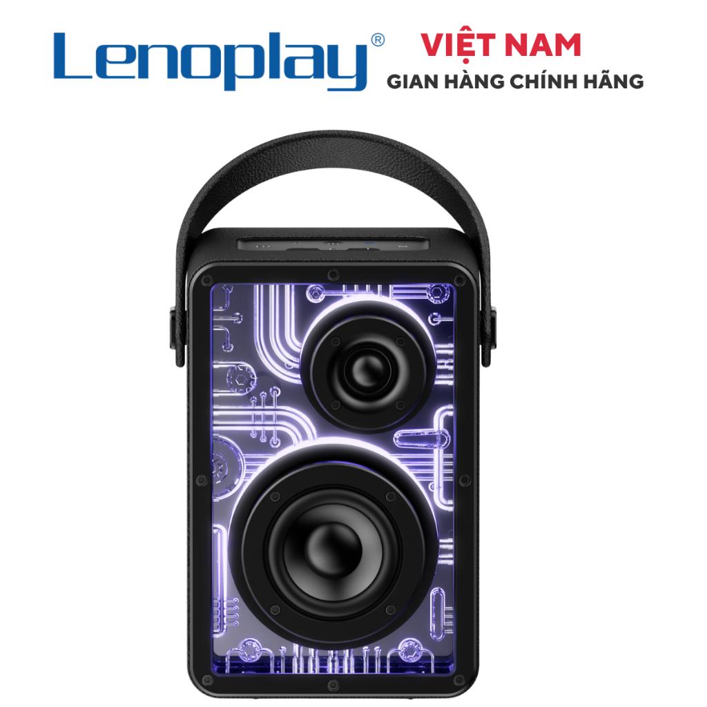 Loa LenoPlay R12| Loa nghe nhạc Bluetooth Công suất 50W, Pin 8000mAh, Kháng nước - Chính hãng, Bảo hành 12Th - OBIBI