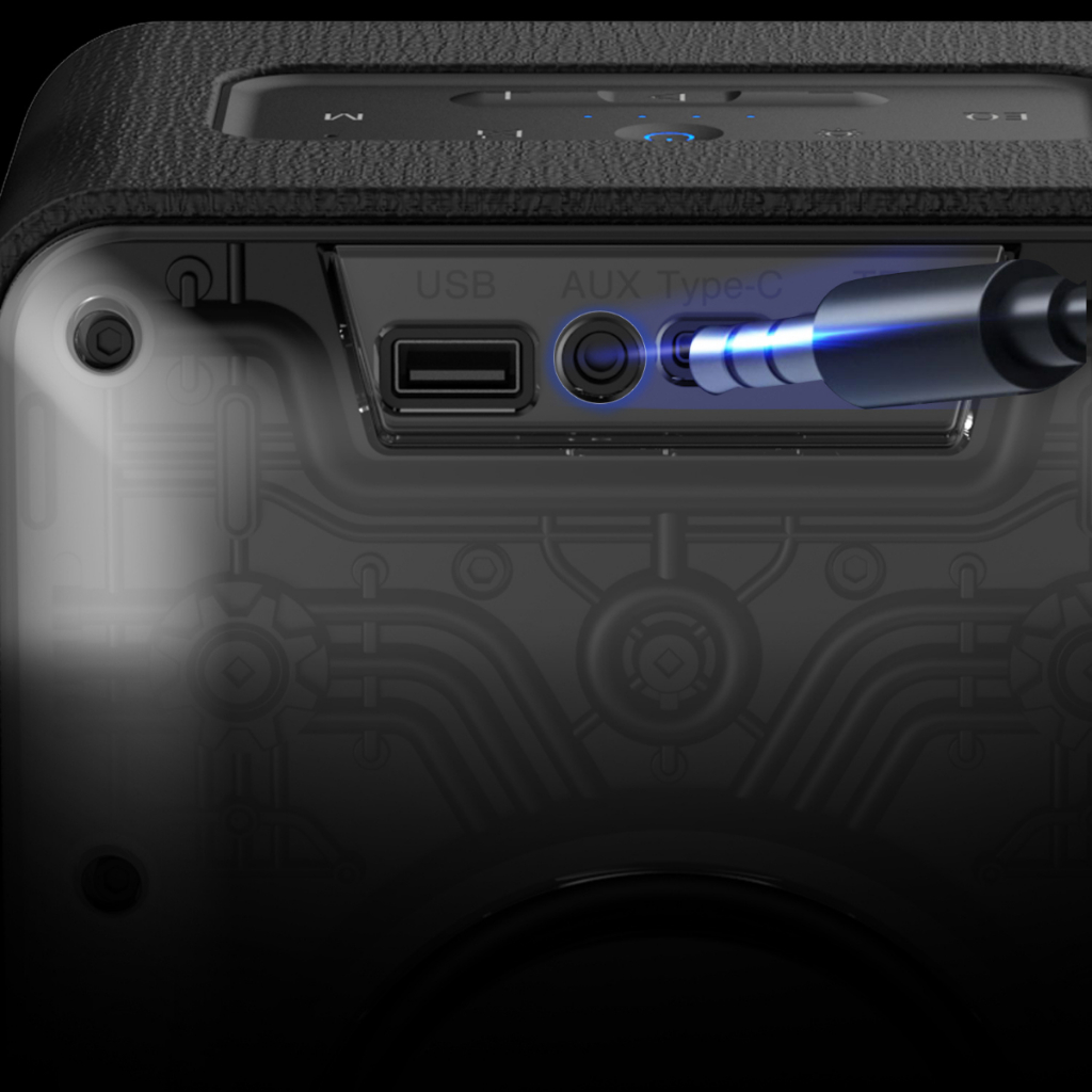 Loa LenoPlay R12| Loa nghe nhạc Bluetooth Công suất 50W, Pin 8000mAh, Kháng nước - Chính hãng, Bảo hành 12Th - OBIBI