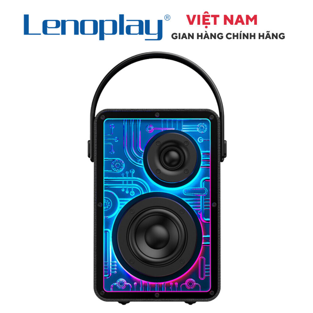 Loa LenoPlay R12| Loa nghe nhạc Bluetooth Công suất 50W, Pin 8000mAh, Kháng nước - Chính hãng, Bảo hành 12Th - OBIBI