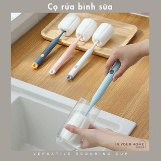Cọ rửa bình sữa cao cấp vệ sinh ly chai thuỷ tinh đa năng tẩy rửa làm sạch