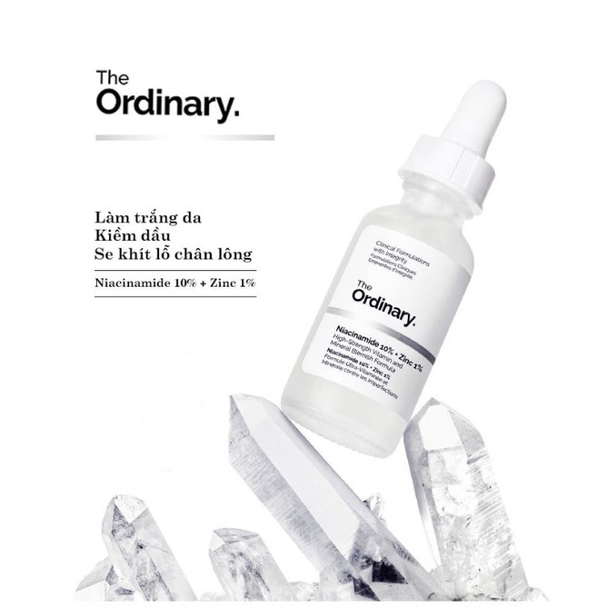 Tinh chất Niacinamide 10% + Zinc 1% 30ml The Ordinary Làm sáng da, thu nhỏ lỗ chân lông bản Canada