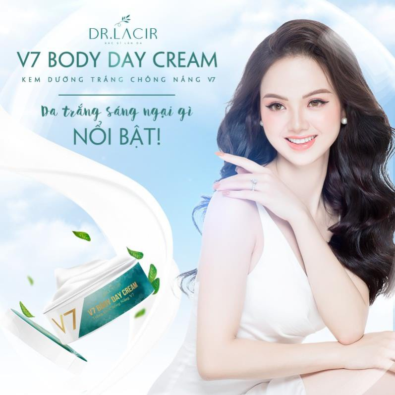 Kem Chống Nắng,Kem Dưỡng Trắng Da,Kem Nâng Toner Body Dr.Lacir V7 Day Cream Dung Tích 180ml