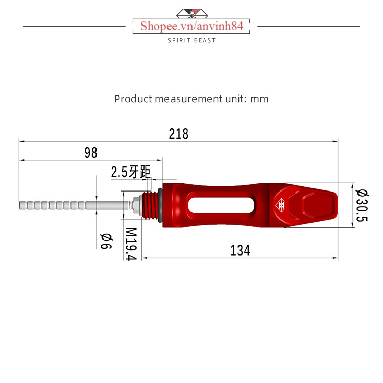Thăm Nhớt CNC Spirit Beast L14 Cho Xe Tay Ga Honda