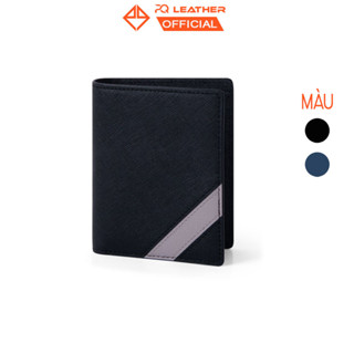 Ví đựng thẻ da saffiano cao cấp thời trang nhỏ gọn PQ Leather PV51 - Da thật - Bảo hành 12 tháng, full box