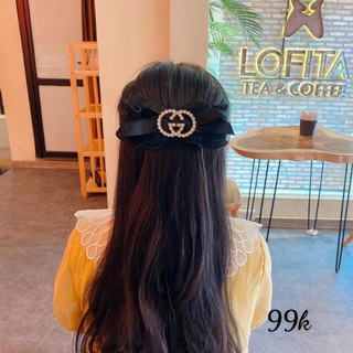 Cài Tóc Nơ Chamr GG Full Đá [Ảnh tự chụp ]