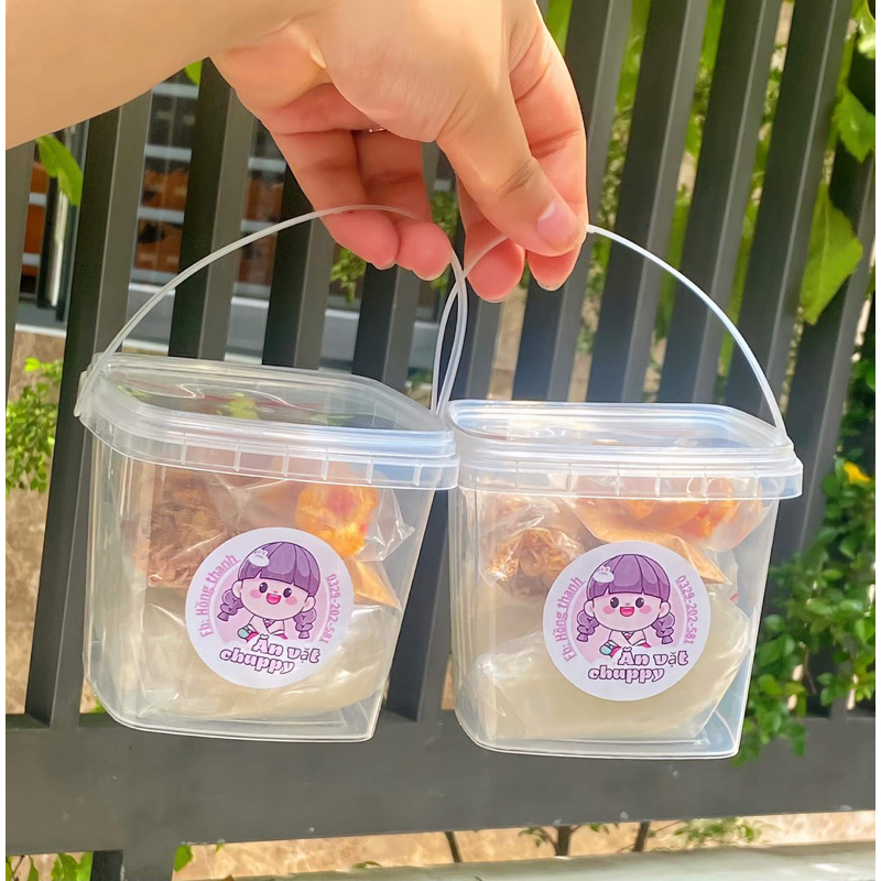 Combo 1 Xô Bánh Tráng Phơi Sương Muối Nhuyễn Tóp Mỡ Hành Phi Sốt Tắc Cay