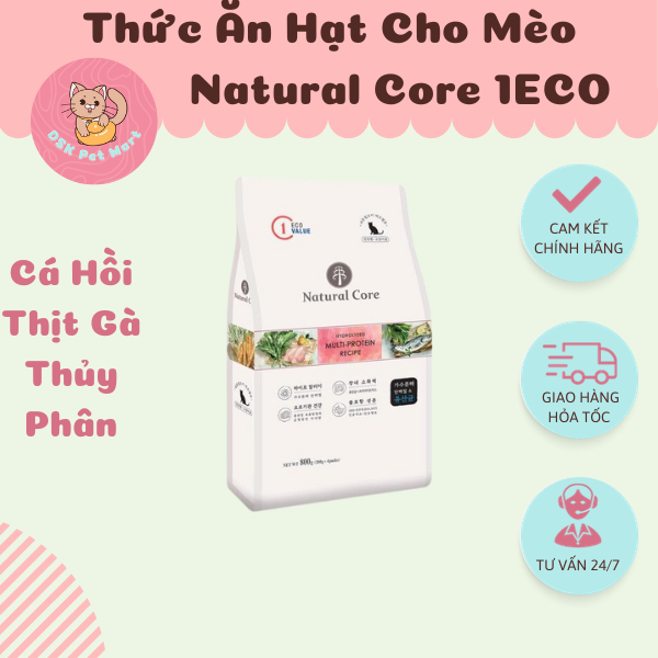 Thức Ăn Hạt Đa Đạm Cho Mèo - Natural Core ECO C1 | Túi 800gr